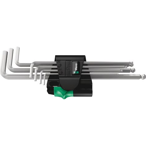 WERA - Set di chiavi maschio esagonali piegate Hex-Plus, cromata (1/5)