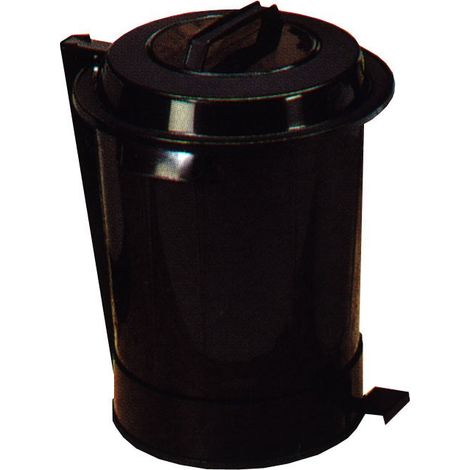 POT DE POUBELLE AVEC PÉDALE NOIR - 95 L