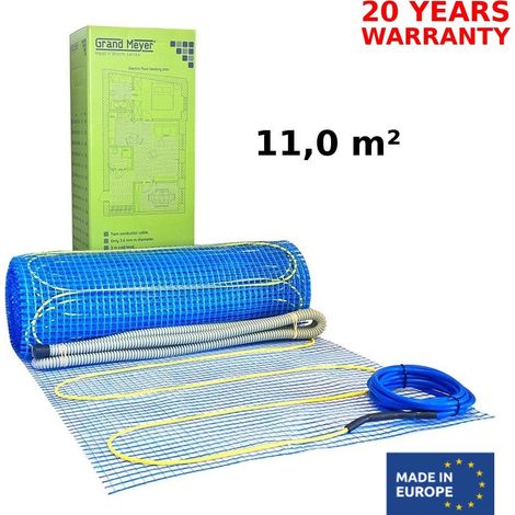 Malla calefactora para suelo radiante eléctrico 11 m² EcoNG170-110, 170 W/m², 1870 W