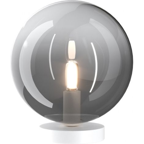 Abat-jour moderna top light eclipse 1184 bi p fu g9 led vetro lampada tavolo