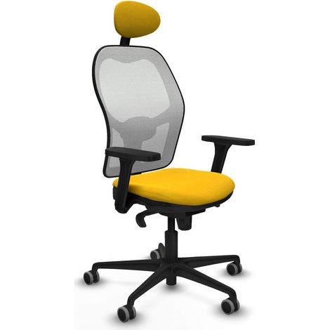 Piqueras y Crespo 3D036G1 Silla de oficina amarilla cómoda (1/3)