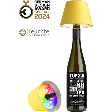 Sompex Top 2.0 Lampada per Bottiglie a Batteria RGBW Giallo (1/4)