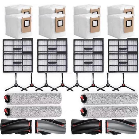 30-teiliges Set für den Eufy Omni E25/E28 Staubsauger: Ersatzteile für Hauptbürste, Rotationsbürste, Seitenbürste, Staubbeutel und Filter. (1/5)