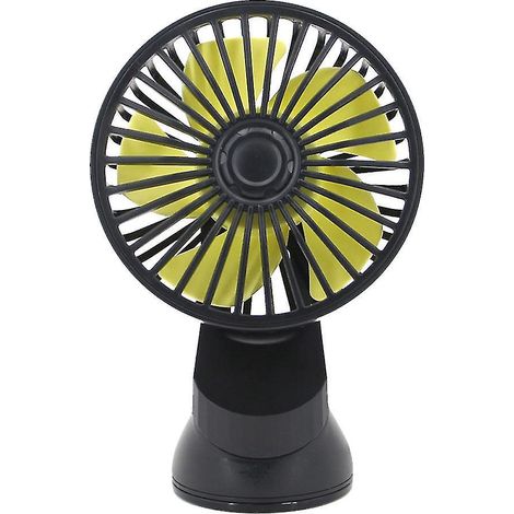 Ventilateur de refroidissement USB pour véhicule, support de tasse, rotation à 360°, réglable, 12/24 V