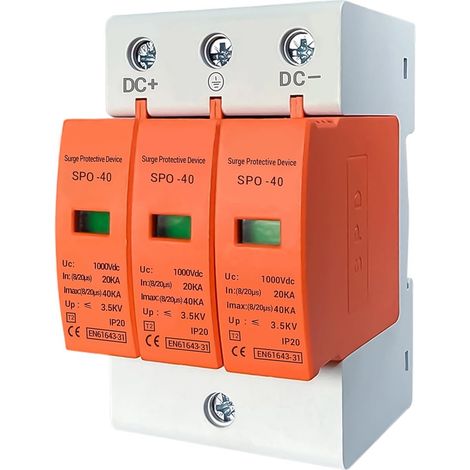 Parafoudre CC 1000 V 40 kA Dispositif Protection Surtensions (1/5)