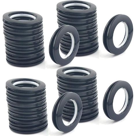 Paquet de 32 Oeillets Rideaux à Clipser, diamètre intérieur 1-9/16 \ (1/5)