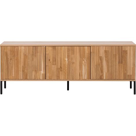 Meuble TV 150cm en bois de chêne FSC 3 portes MAY (1/5)