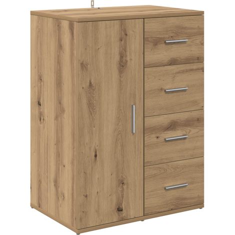 Maison Exclusive - Credenza Rovere artigianale 59 x 39 x 80 cm Legno multistrato (1/5)