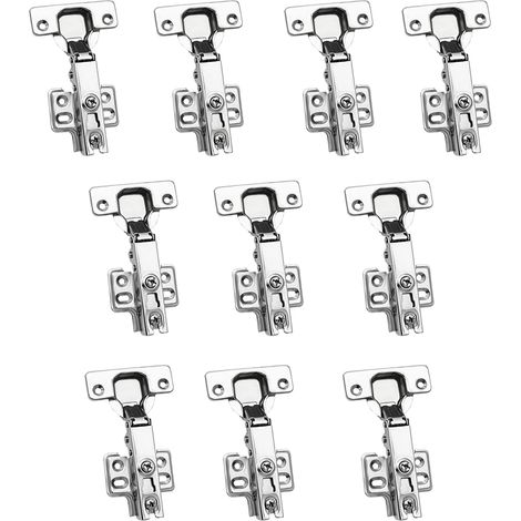 JSSEVN - 110 Degree Cabinet Hinges, Full Overlay Soft Close Hinges, Hinges with Hydraulic Damper (Pack of 10) (1/5)