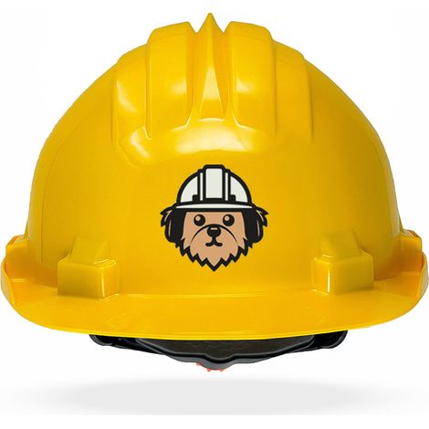 TAMS® Kinderhelm - Drehverschluss Gelb Hund