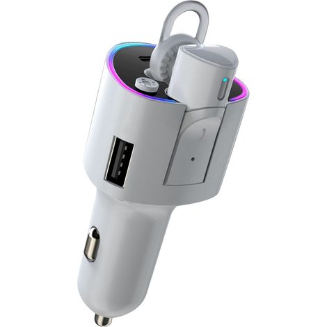 Casque Bluetooth sans fil à réduction de bruit, son clair, connexion stable, écouteurs légers pour voiture, blanc (1/5)