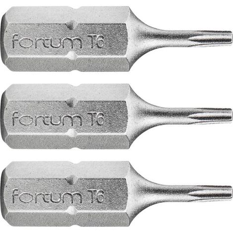 FORTUM TORX-Spitze, 3er-Set, T 6 x 25 mm, S2 4741406