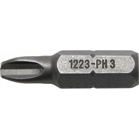 1218-1223 1231-1234 Stahlwille-Embouts tournevis Nr. 1232, 2 PH, Hexagonal C 8 mm