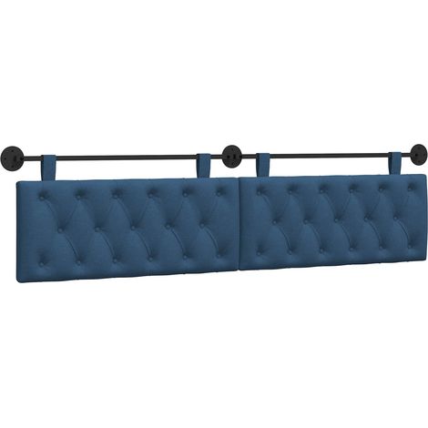 Testiera  Testata del letto sospesa Blu Tessuto (1/5)