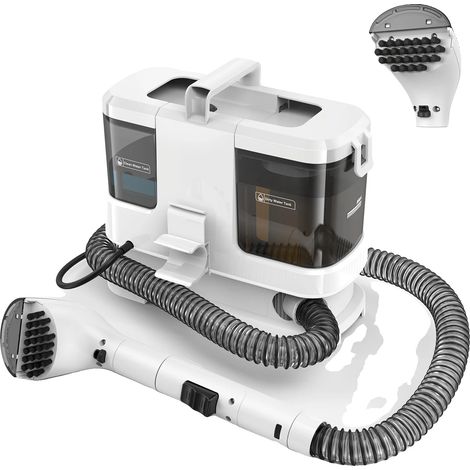 Nettoyant de Tapisserie, Puissance d'Aspiration de 12KPa, Design Portable, Blanc (1/2)