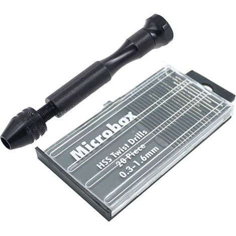 Set 20 forets hélicodaux noirs 0,3-3,4mm Haute précision pour perage manuel Compatible ambre, résine, bois dur Pour création bijoux et loisirs créatifs (1/5)