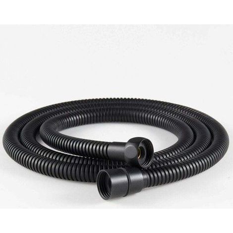 BUNTHAUS Acier Inoxydable Tuyau de Douche , Tuyau de douche Anti-torsion Anti-explosion, Avec Raccords en Laiton. noir mat (1/5)