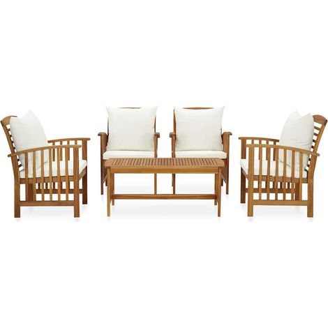 Maison Exclusive - Juego muebles de jardín y cojines 5 piezas mad (1/5)