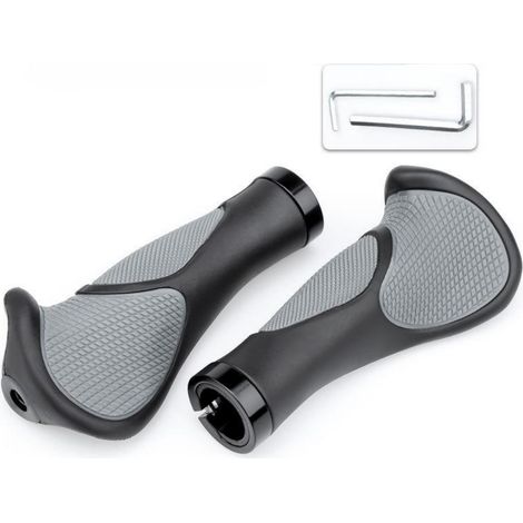 Poignées de vélo ergonomiques 22 mm avec repose-main, antidérapantes, confort longue distance (1/5)
