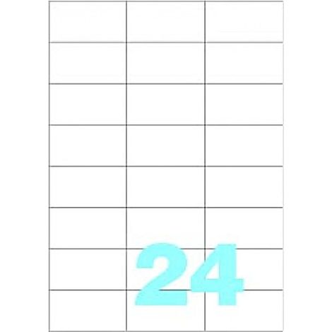 Apptac Etichette Adesive C/510 A4 70x37 mm - 24 Per Foglio - 100 Fogli - 2400 Etichette