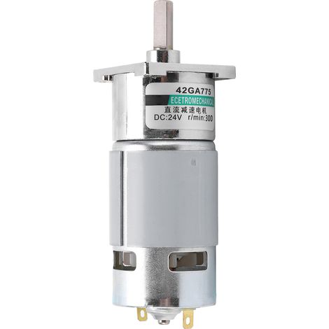 Moteur électrique DC 24V 300tr/min XD-42GA755 à engrenages, réducteur de vitesse, sens horaire/antihoraire, aimant permanent, usage industriel automatisé (1/5)