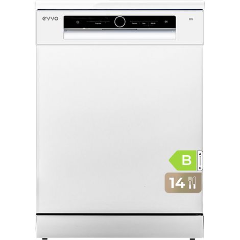 Lavavajillas EVVO D5X, 14 Cubiertos, 8 Programas, Clase Energética B, Inox, Ancho 600 mm
