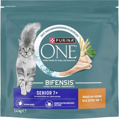 Purina One Katzenfutter Senior 7+ reich an Huhn 1,4 kg (1/3)