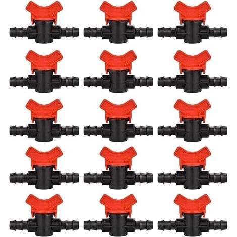 Packung mit 15 Bewässerungsumschaltventilen, 16-mm-Tropfbewässerungshähne, 16-mm-Ventil