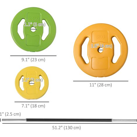 Barre d'haltères réglable de 20 kg avec poignée antidérapante pour équipement de fitness à domicile (1/5)