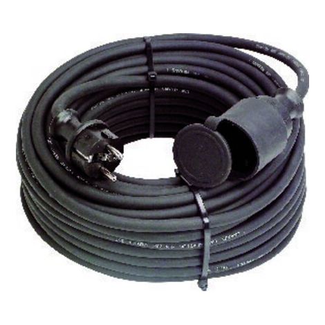 as-Schwabe Gummi-Kabelverlängerung 10m, IP44, H07RN-F3G1,5