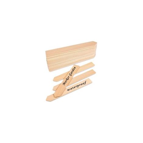 50Pcs Étiquettes de Plantes en Bois avec, Pointu Signe de la Plante Imperméable Écologiques Marqueurs de Jardin pour Semences Herbes Fleurs Légumes (15 x 2 cm) (1/5)