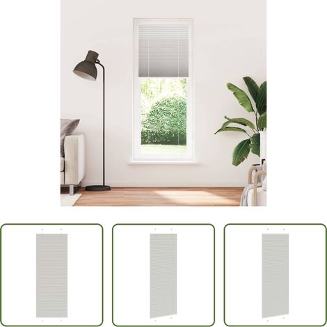 vidaXL Sonnenschutz - Plissee Hellgrau 80x200 cm Stoffbreite 79,4 cm Polyester (1/5)