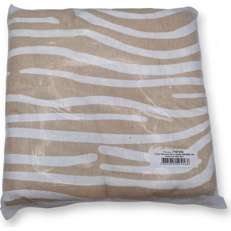 TOPO - Housse de couette - 200x200cm - Motif graphique beige et blanc - Neuf sous emballage - Voir photos (1/5)