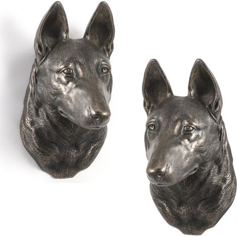 Pastor belga malinois - estatuilla de perro, busto colgante, decoración única para amantes de los perros de Art-Dog (1/5)