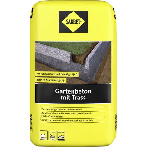 SAKRET Gartenbeton mit Trass 10 kg Putz (1/2)