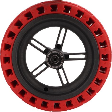Pneu solide à moyeu amortisseur LYH L010 pour trottinette électrique Xiaomi M365 Pro, Pro2, Pro3, rouge (1/5)