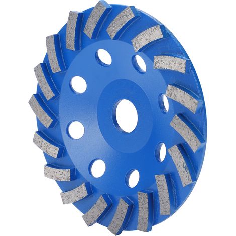Meule diamantée à 18 dents bleue de 150 mm pour le ponçage du béton, de la pierre et du ciment (1/5)