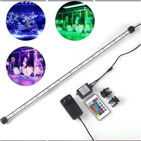 Éclairage LED Aquarium - FOLAYA - Lampe 28cm - RGB Multicolore - Télécommande - IP68 Étanche