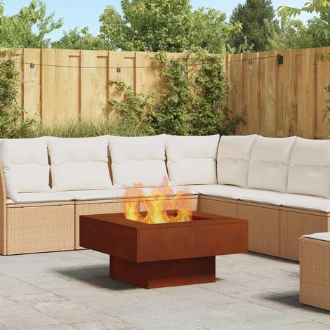 vidaXL Focolare Marrone 80 x 80 x 40 cm