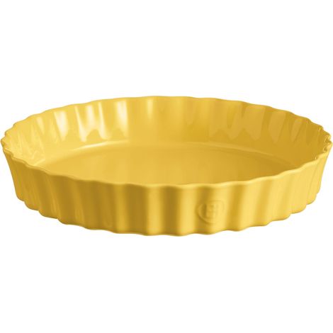 Tourtière céramique XL 32 cm émaillée jaune Provence Emile Henry (1/4)