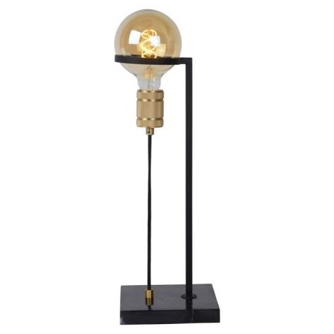 Lampe de table Lucide Ottelien E27 60W noir/laiton