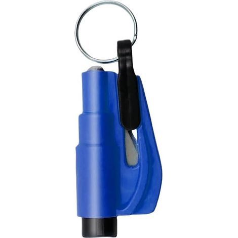Lot de 2 - Brise-vitre coupe-ceinture bleu, outil de secours de sécurité, brise vitre porte clés (1/3)