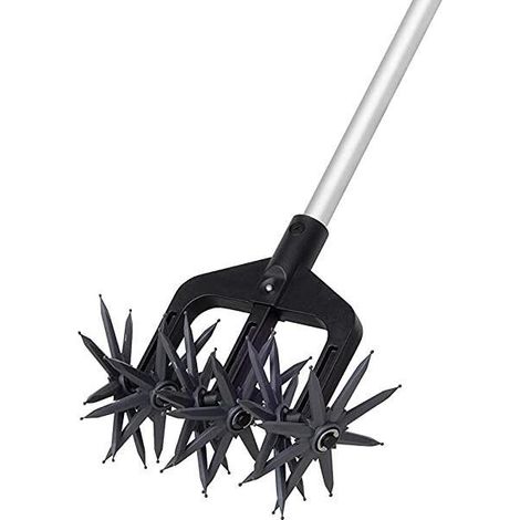 Soil Turning Tool Grass Ripper Land Aerator Rotary Tiller-18.215.2cm, Black, 1pc (1/5)