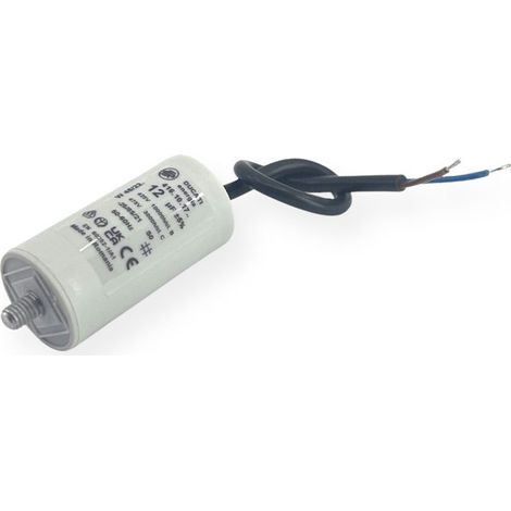 Condensateur permanent 12µF à câble - Ø36x70mm - DUCATI