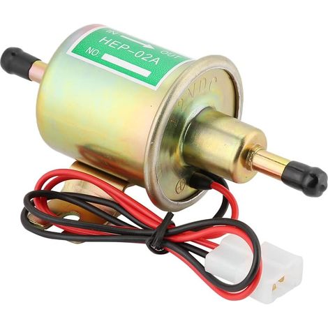 Pompe à Carburant électrique HEP-02A 12 / 24V Pompe de Transfert de Carburant Basse Pression Pompe à Essence à Gaz Métal Solide avec Kit D'installation (1/5)
