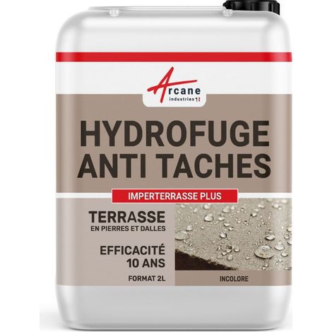 Hydrophobierende fleckenabweisende Versiegelung für Böden aus Stein, Betonplatten, Langzeitschutz mit Lösungsmittel - IMPERTERRA -  - 2L (up to 12m2)