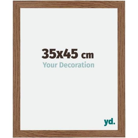 - 35x45 cm - Cadres Photo en MDF Avec Verre Plexiglas - Chêne Rustique - Mura.