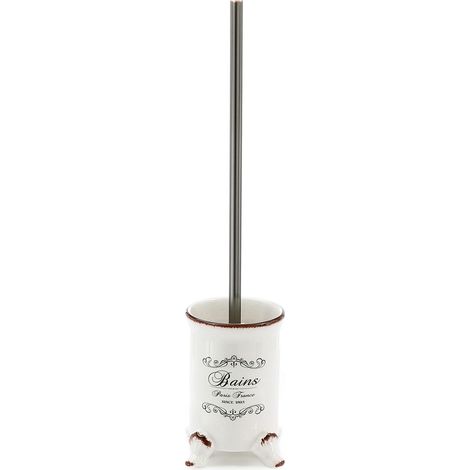 Toilettenbürstenhalter In Shabby Chic Design – Weisse Keramik  Amelia
