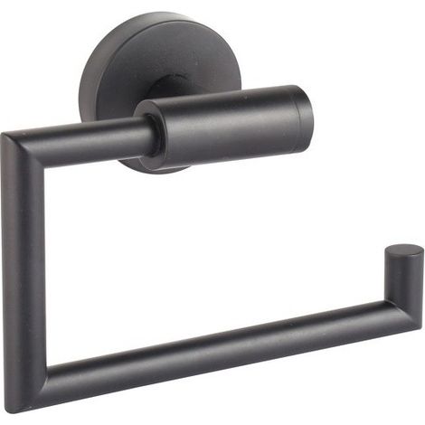 Porte Rouleau Papier Wc Mural ABBY Acier Noir mat MSV (1/2)