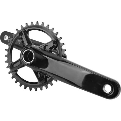 34T Fahrradkurbelgarnitur, Hohlbauweise, 170 mm einteilige Kurbel- und Kettenblattbaugruppe, geeignet für 9-12-Gang-Fahrräder. (1/5)
